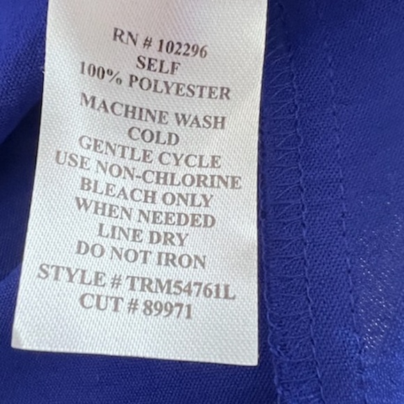 NWOT Connected Apparel Royal Blue Long Sleeve Maxi Dress 14W - Picture 4 of 6